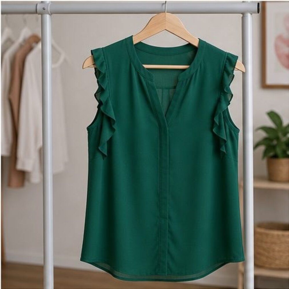 Emerald Smocked Top